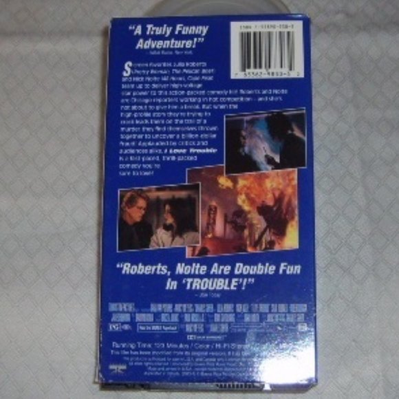 VHS Tape I Love Trouble Julia Roberts Nick Nolte - Picture 2 of 3